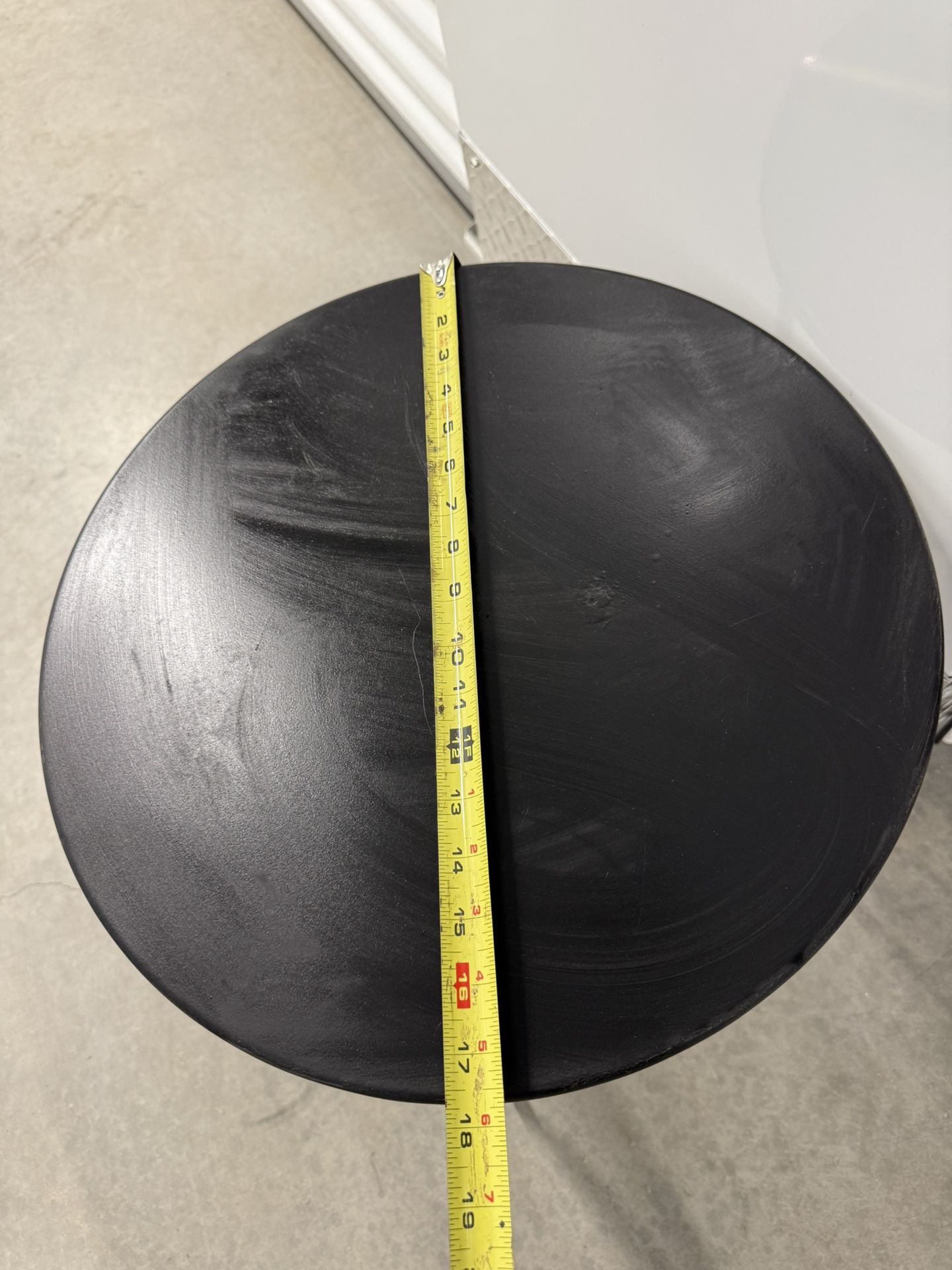 Round Sofa Side End Table,Small End Table,Laptop Table,Waterproof Coffee Table Metal Frame Nightstand for Living Room,Bedroom,Patio&Office,Black