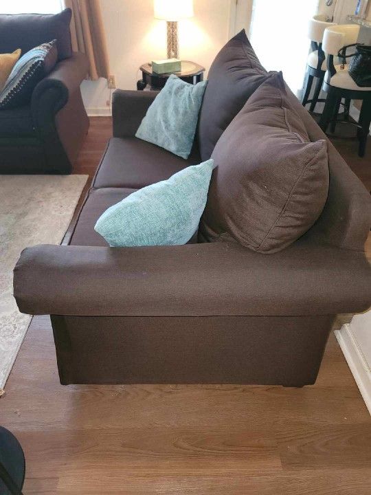 Brown Sofa And Loveseat Set