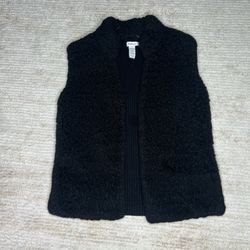 Black faux fur vest Style&co. Women’s size large  #fauxfur #vest 