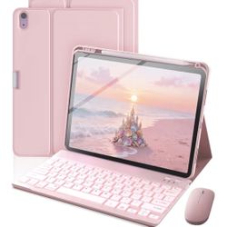 Keyboard Case for iPad A16 11th Generation 2025 / 10th Generation 2022, Mouse and 7 Colors Backlit Detachable Keyboard, Adjustable Stand Built in S Pe