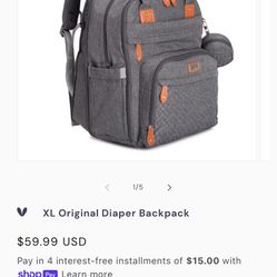 NEW Babbleroo Gray Backpack