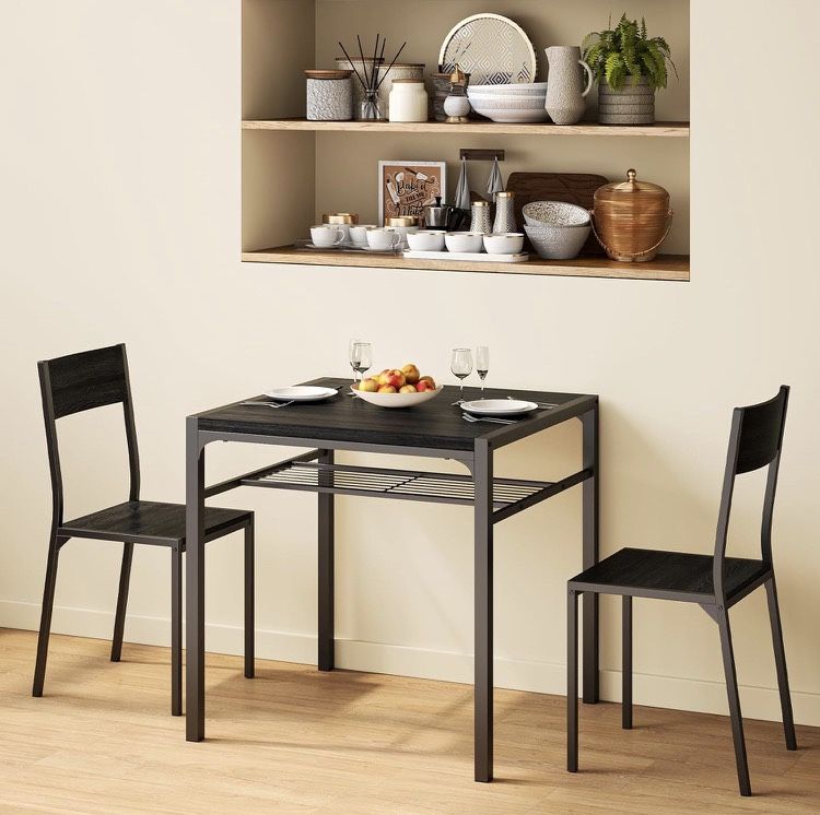 FREE - Two Black Metal & Wood Chairs 