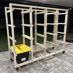 Mobile Storage Shelf Unit For 27 Gallon Totes