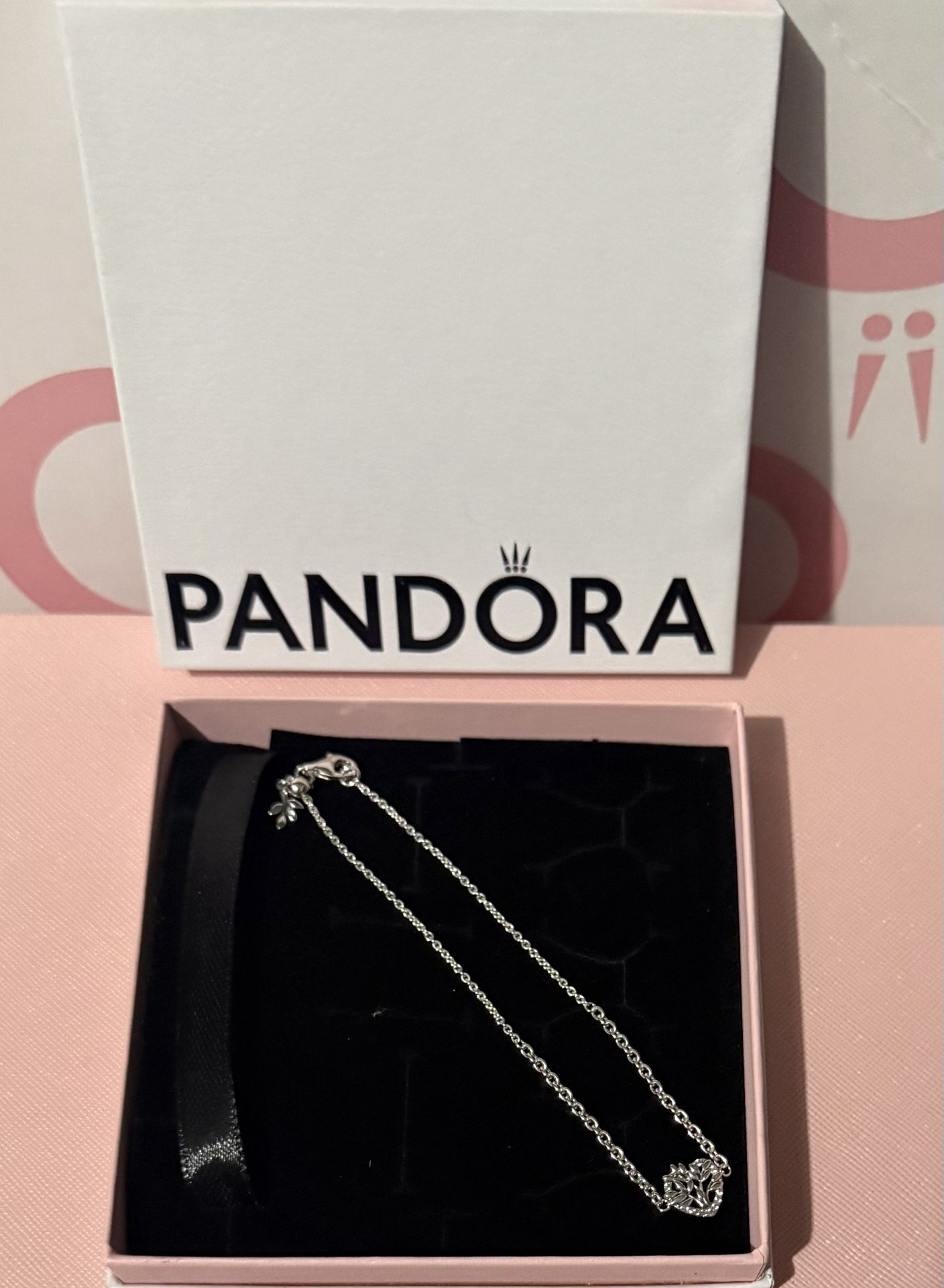 New Pandora Heart Family Tree Chain Bracelet 