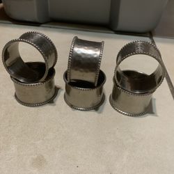Metal Napkin Rings Set Of 6 