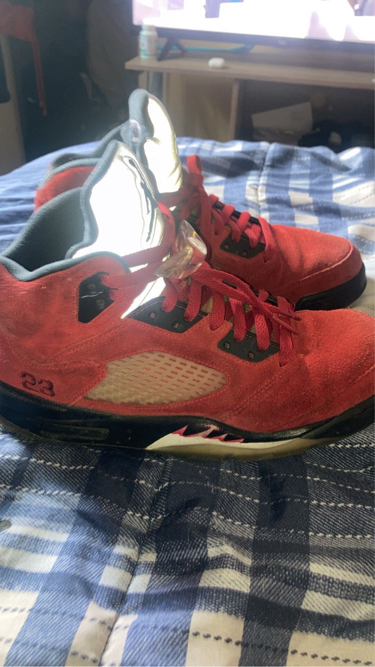 Raging Bull Red 5s Size 9 