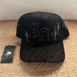 ThirtyOne “La Chrome” Snapback Hat – Black Cross Patch