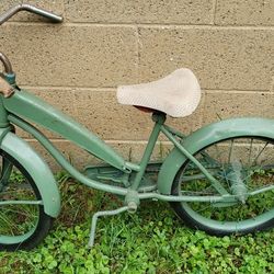 Vintage Bicycle And  Scooter