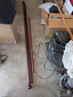 Free wooden curtain rods