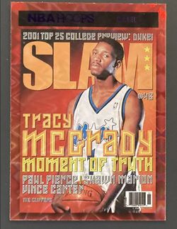 Tracy McGrady Slam NBA Hoop Purple Explosion Holo Orlando Magics