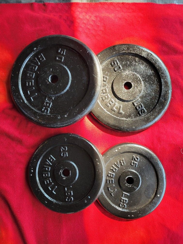 1" HOLE PLATES TOTAL 150lbs. 2-25s. 2-50s
116TH S HALSTED. DELIVERY AVAILABLE
$140 CASH ONLY AS IS