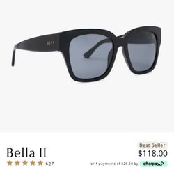 Diffy Eyewear Bella II Matte Black Sunglasses