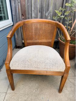 Cane backed accent chair