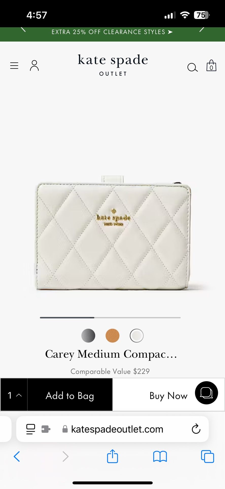 New Kate Spade Wallet White