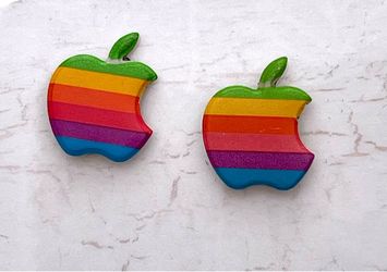 Handmade Vintage Apple Computer Earrings