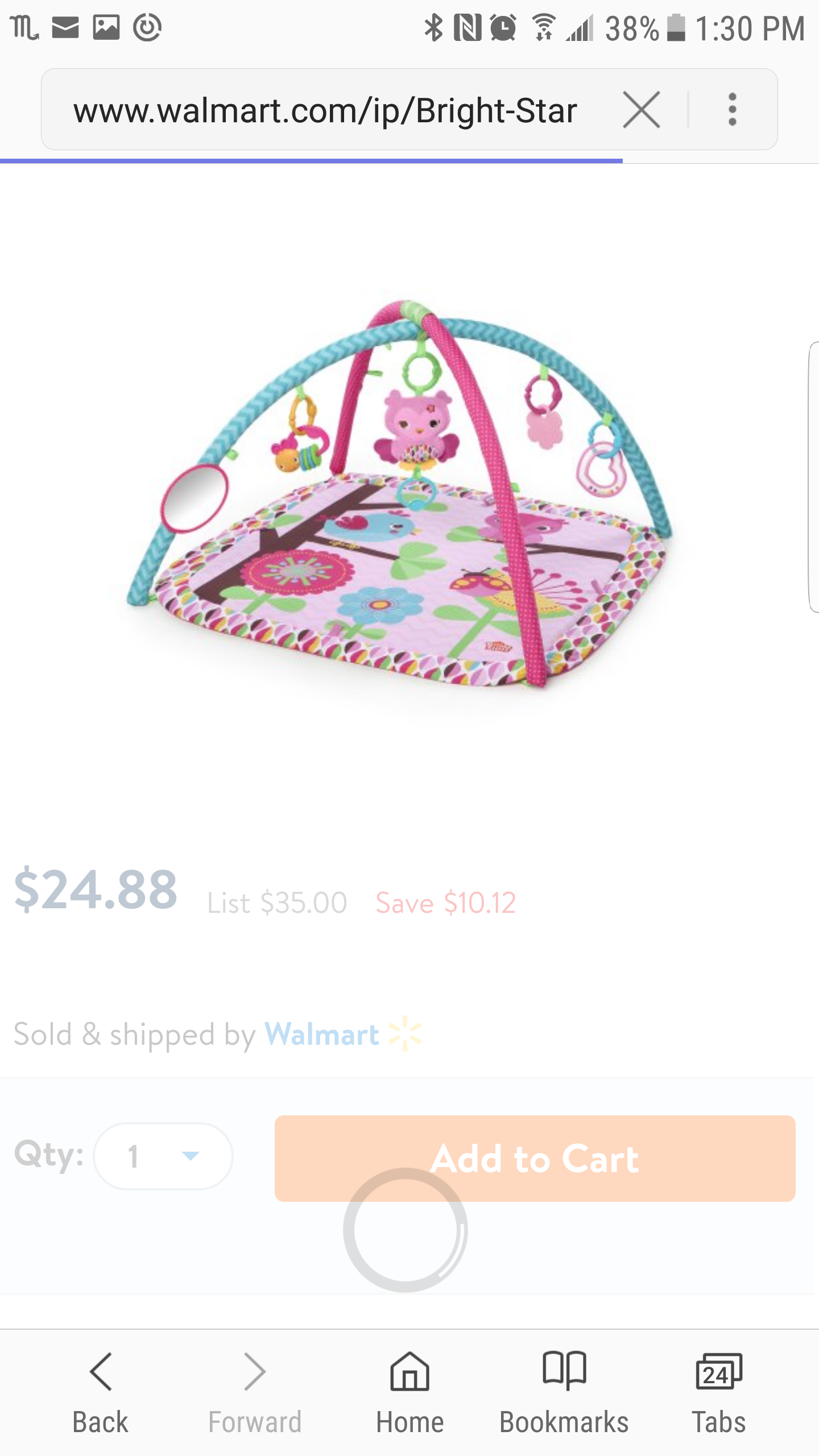Black crib $60 missing some screws sold at home depot for 60 cents Play mat and seats $15 each round exersauser $10