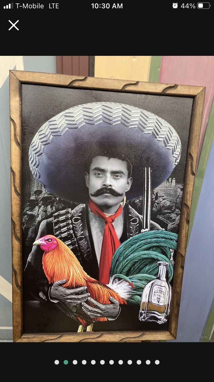 Emiliano Zapata & Pancho Villa Frames Tattoos Shop Home Decor Man Cave Posters Patios Living Room Cuadros Morelos Chihuahua
