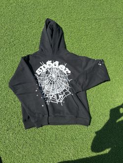 Black Og Web Spider Hoodie Size Large 