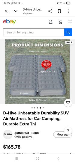 D-Hive Unbeatable Durability SUV Air Mattress for Car Camping