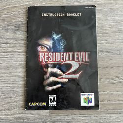 Resident Evil 2 N64 Manual 