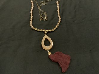 Beaded Necklace With Matching Earrings 