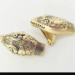 Vintage Whites And Davis Co. Snakehead Earrings 