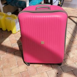 Large Pink Hardshell Suitcase