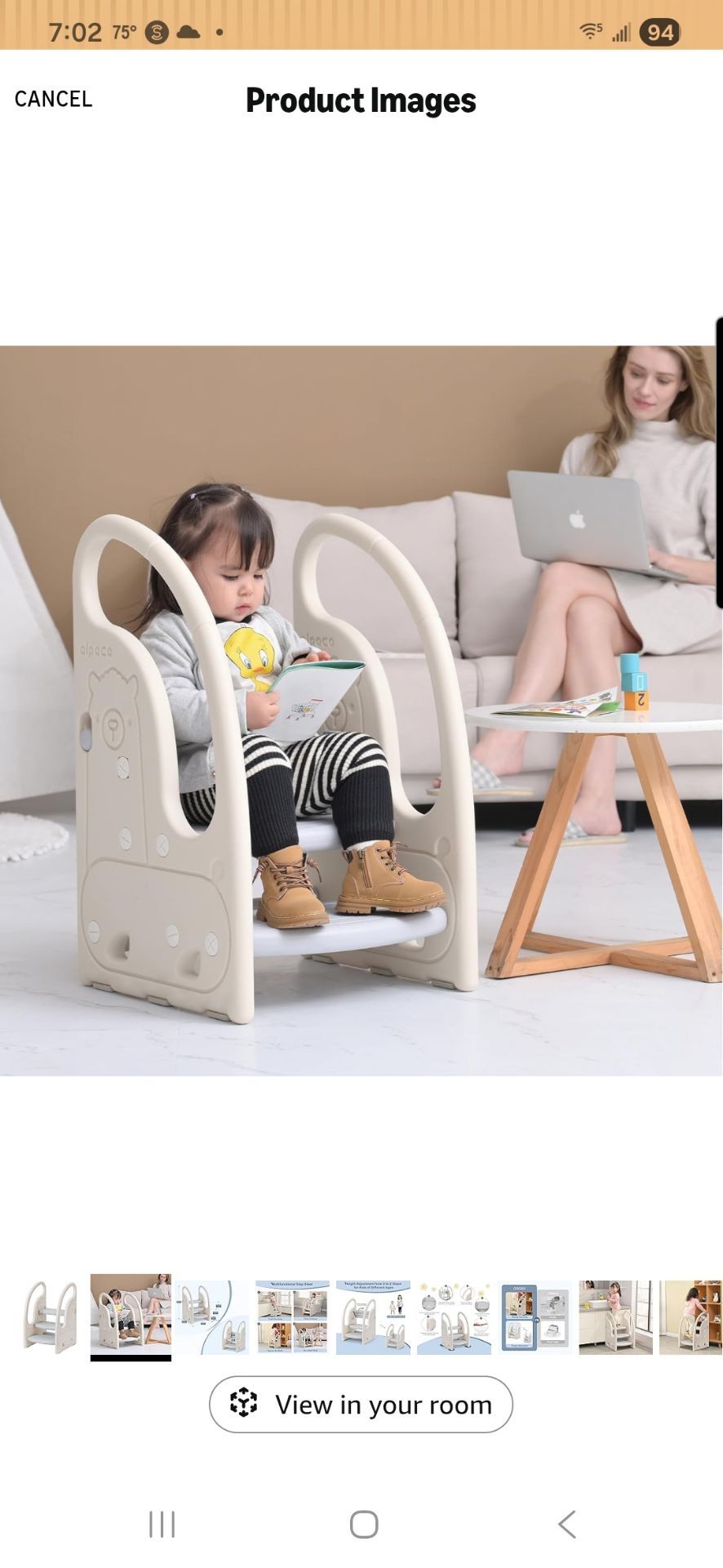 Toddler Step Stool Tower 3 Step Kids Learning Helper for Kitchen Bathroom