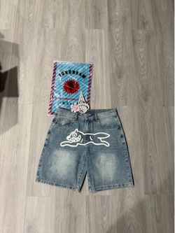 Billionaire Boys Club Ice Cream Running Dog Denim Shorts, Size 34