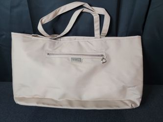 Belle Russo Nude Tote Bag with Zipper Pocket