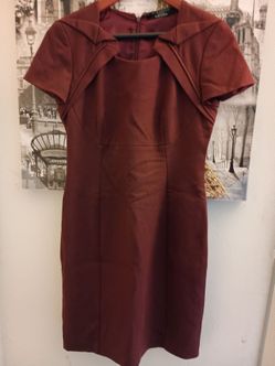Stylish Ladies Burgundy Eli Tahari Dress.