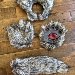 Wolf Custome Set: Tail,  Eears And Paws