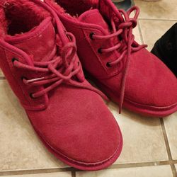 Red women's UGG shoes size 9 100 lightly used