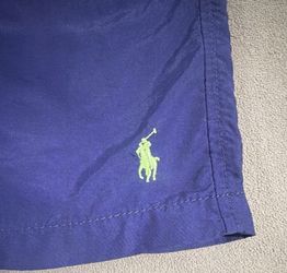 Polo Ralph Lauren Men’s Blue Swim Shorts XLT with Drawstring and Elastic Pocke