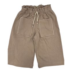 Zara girls pull-on shorts light beige front pockets Size 9-12 months