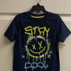 Brand New Boys Happy Face Tee Size 4 Kids 