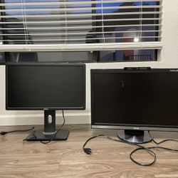 DELL 22” professional LED Monitor and ASUS 24” HDMI Monitor with Camera SEND OFFERS