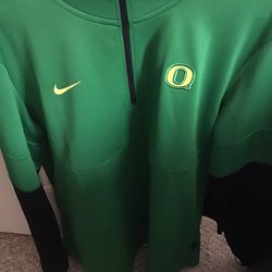 Nike Oregon University Fighting Ducks 1/2 Zip Dri-Fit Football shirt