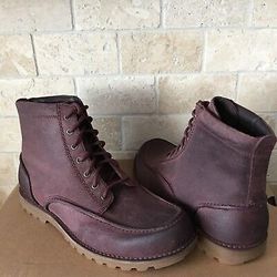 UGG Australia Men's Fallbrook Burgundy Leather Work/Casual Boots - Men's sz 9