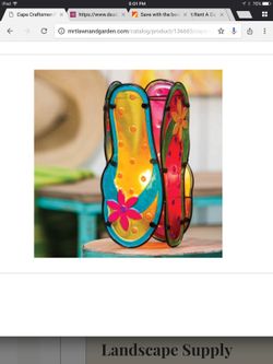 Glass and Metal Flip Flop Lamp