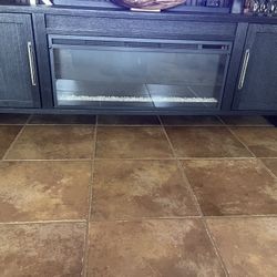 80 Inch TV Stand With Fire Place. 