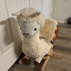 Baby llama rocking toy