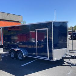 **NEW 2026 Indigo Enclosed Utility/Cargo Trailer 7x16 — +9” Extra Height, Rear Wing, Ready to Haul**