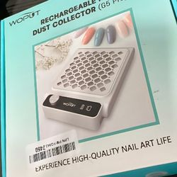 Nail Dust Collector, 14700RPM Foldable Dual-Turbo Fan with 30 Filter Papers for Acrylic Nails Salon & Home - Off White