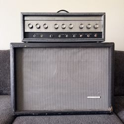 Vintage 1960s Silvertone Twin Twelve Guitar Amp and Cab
