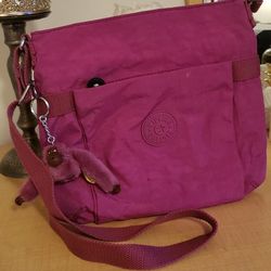 Kipling Pink Messenger Bag Purse 