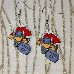 Marvel Thor Fan Art Earrings 