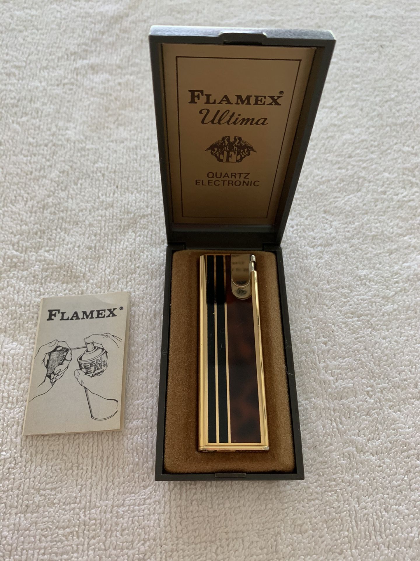 VINTAGE FLAMEX ULTIMA BUTANE LIGHTER QUARTZ ELECTRONIC