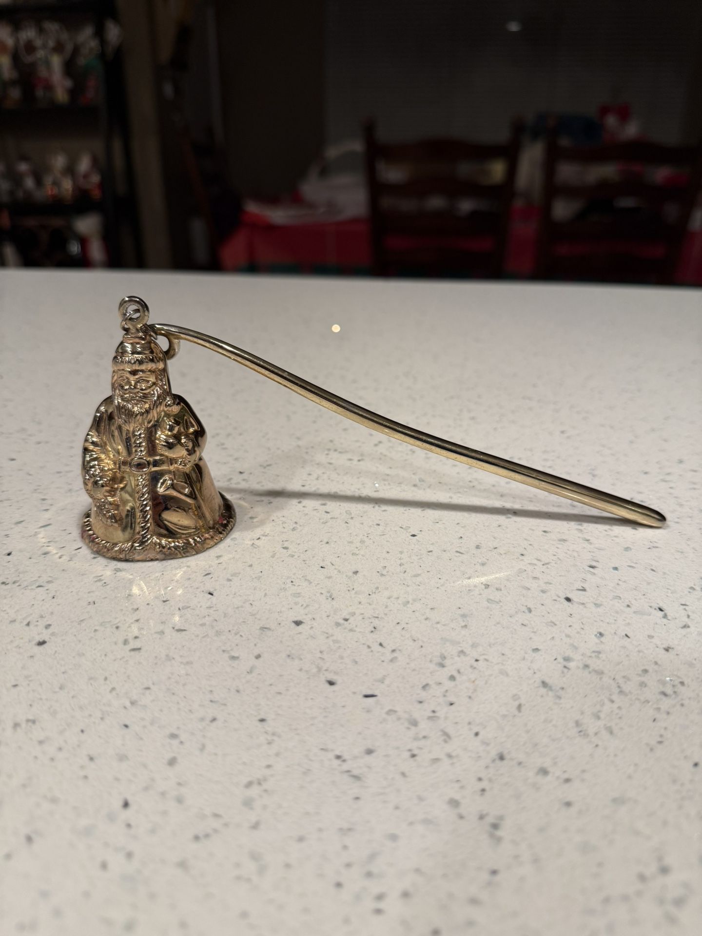 Vintage Godinger Brass Santa Candle Snuffer — Christmas Decor
