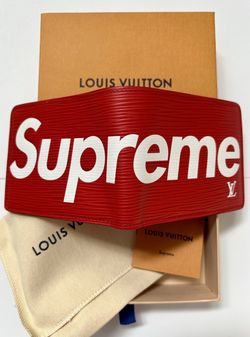 Red Louis Vuitton supreme  wallet